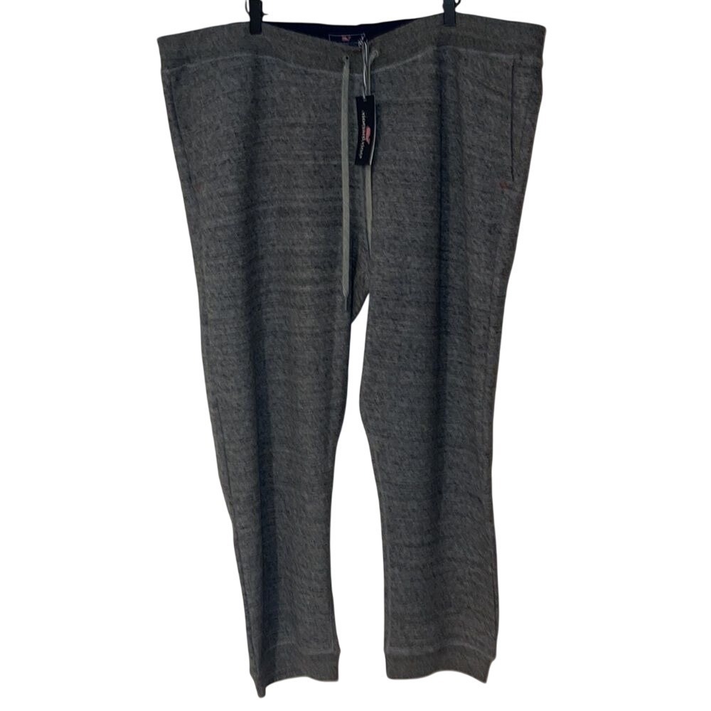 Vineyard Vines Saltwater Fleece‎ Jogger Heather Gray Sweatpants Men 3XL XXXL New